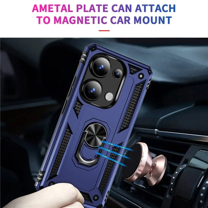 For Xiaomi Redmi Note 13 Pro 4G / Poco M6 Pro 4G Case Anti-Drop PC+TPU Kickstand Phone Cover