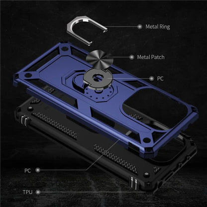 For Xiaomi Redmi Note 13 Pro 4G / Poco M6 Pro 4G Case Anti-Drop PC+TPU Kickstand Phone Cover