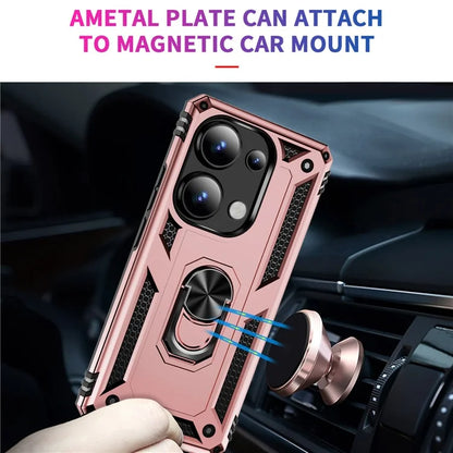 For Xiaomi Redmi Note 13 Pro 4G / Poco M6 Pro 4G Case Anti-Drop PC+TPU Kickstand Phone Cover