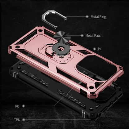 For Xiaomi Redmi Note 13 Pro 4G / Poco M6 Pro 4G Case Anti-Drop PC+TPU Kickstand Phone Cover