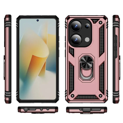 For Xiaomi Redmi Note 13 Pro 4G / Poco M6 Pro 4G Case Anti-Drop PC+TPU Kickstand Phone Cover