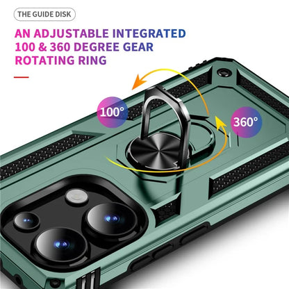 For Xiaomi Redmi Note 13 Pro 4G / Poco M6 Pro 4G Case Anti-Drop PC+TPU Kickstand Phone Coverish Green