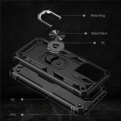 For Xiaomi Redmi Note 13 4G Case PC+TPU Shockproof Phone Cover with Kickstand