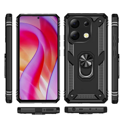 For Xiaomi Redmi Note 13 4G Case PC+TPU Shockproof Phone Cover with Kickstand