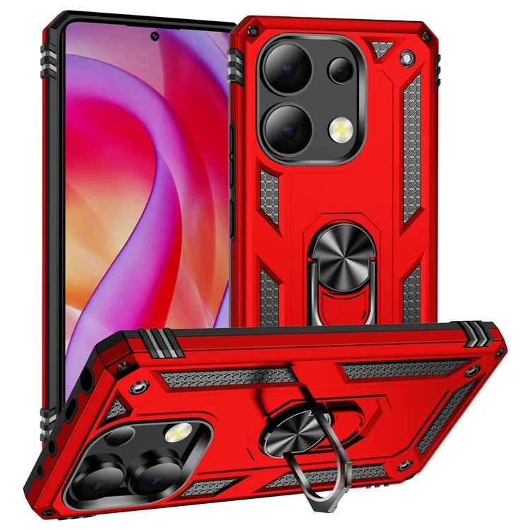 For Xiaomi Redmi Note 13 4G Case PC+TPU Shockproof Phone Cover with Kickstand