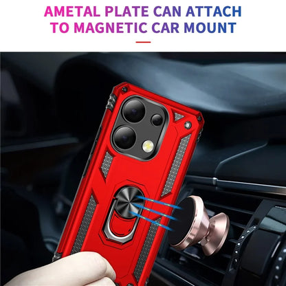 For Xiaomi Redmi Note 13 4G Case PC+TPU Shockproof Phone Cover with Kickstand