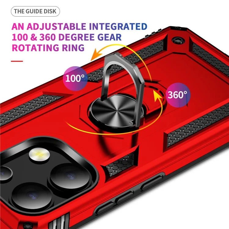 For Xiaomi Redmi Note 13 4G Case PC+TPU Shockproof Phone Cover with Kickstand