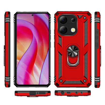 For Xiaomi Redmi Note 13 4G Case PC+TPU Shockproof Phone Cover with Kickstand