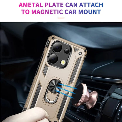 For Xiaomi Redmi Note 13 4G Case PC+TPU Shockproof Phone Cover with Kickstand