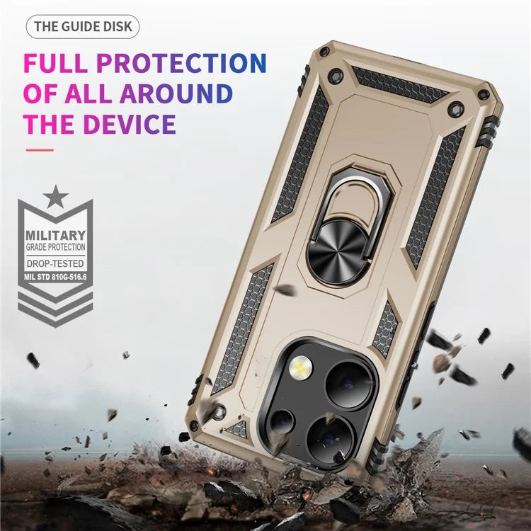 For Xiaomi Redmi Note 13 4G Case PC+TPU Shockproof Phone Cover with Kickstand