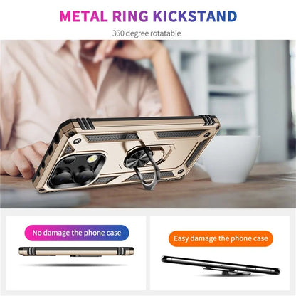 For Xiaomi Redmi Note 13 4G Case PC+TPU Shockproof Phone Cover with Kickstand