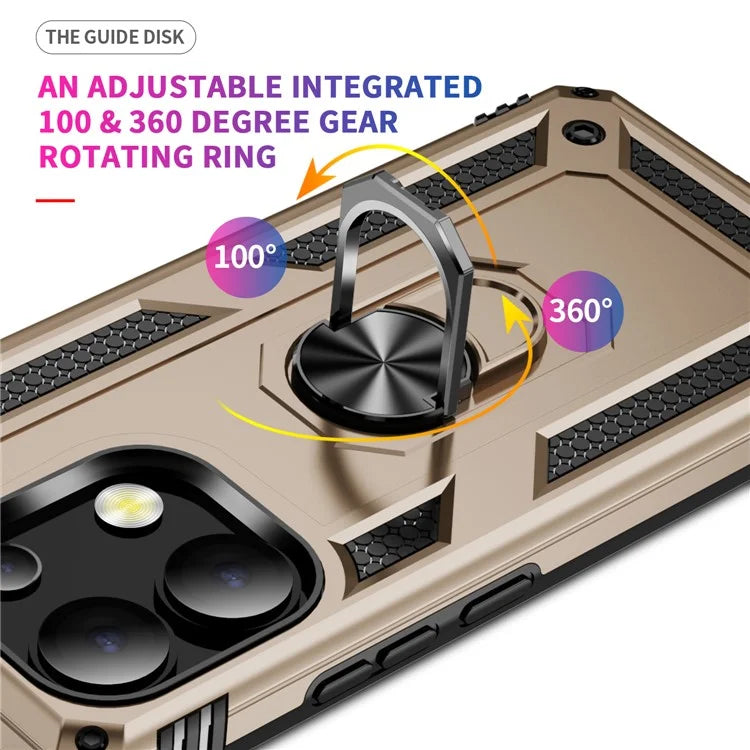 For Xiaomi Redmi Note 13 4G Case PC+TPU Shockproof Phone Cover with Kickstand