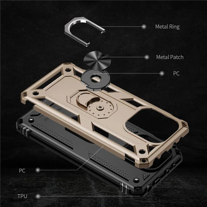 For Xiaomi Redmi Note 13 4G Case PC+TPU Shockproof Phone Cover with Kickstand