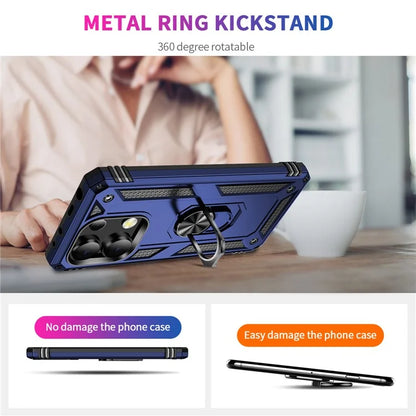 For Xiaomi Redmi Note 13 4G Case PC+TPU Shockproof Phone Cover with Kickstand