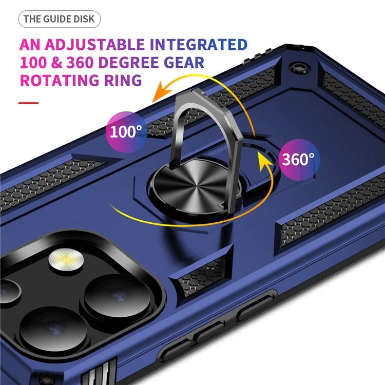 For Xiaomi Redmi Note 13 4G Case PC+TPU Shockproof Phone Cover with Kickstand