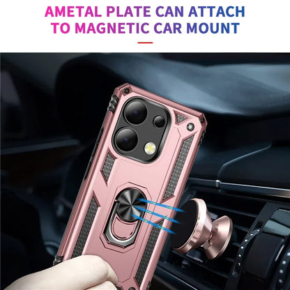 For Xiaomi Redmi Note 13 4G Case PC+TPU Shockproof Phone Cover with Kickstand