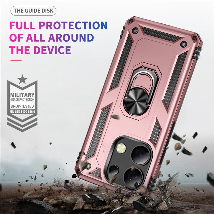 For Xiaomi Redmi Note 13 4G Case PC+TPU Shockproof Phone Cover with Kickstand