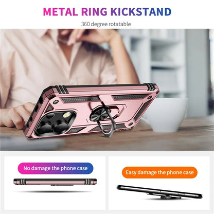 For Xiaomi Redmi Note 13 4G Case PC+TPU Shockproof Phone Cover with Kickstand