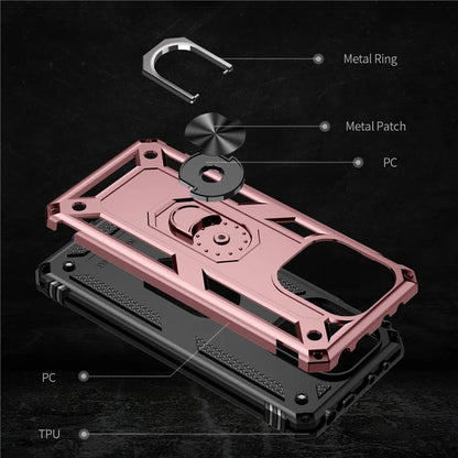 For Xiaomi Redmi Note 13 4G Case PC+TPU Shockproof Phone Cover with Kickstand