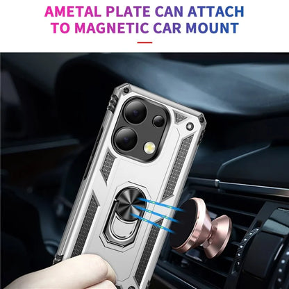 For Xiaomi Redmi Note 13 4G Case PC+TPU Shockproof Phone Cover with Kickstand