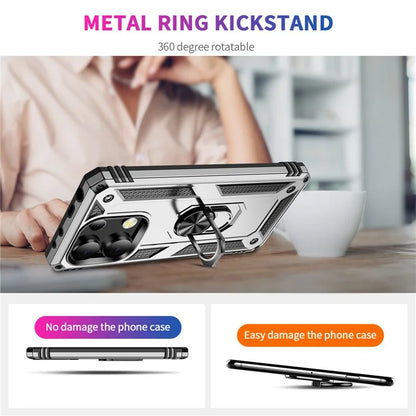 For Xiaomi Redmi Note 13 4G Case PC+TPU Shockproof Phone Cover with Kickstand