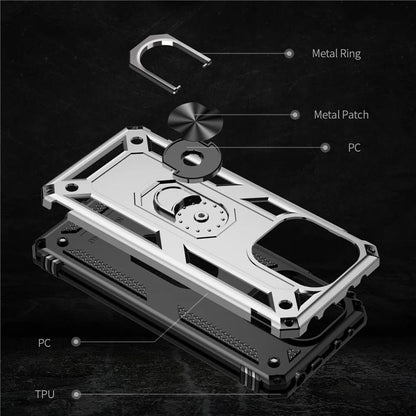 For Xiaomi Redmi Note 13 4G Case PC+TPU Shockproof Phone Cover with Kickstand