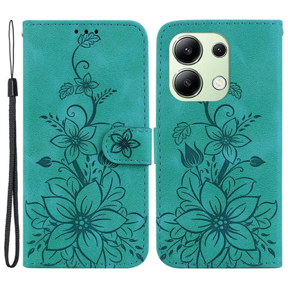 For Xiaomi Redmi Note 13 4G Leather Case Stand Phone Wallet Cover Flower Pattern