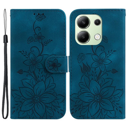 For Xiaomi Redmi Note 13 4G Leather Case Stand Phone Wallet Cover Flower Pattern