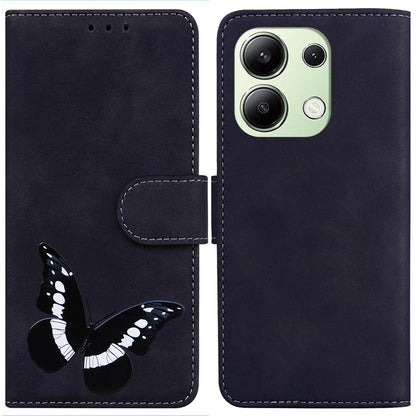 For Xiaomi Redmi Note 13 4G Leather Wallet Case Butterfly Printing Phone Cover