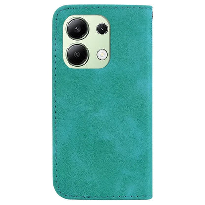 For Xiaomi Redmi Note 13 4G Leather Case Phone Wallet Cover 7-Shape Imprint