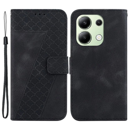 For Xiaomi Redmi Note 13 4G Leather Case Phone Wallet Cover 7-Shape Imprint