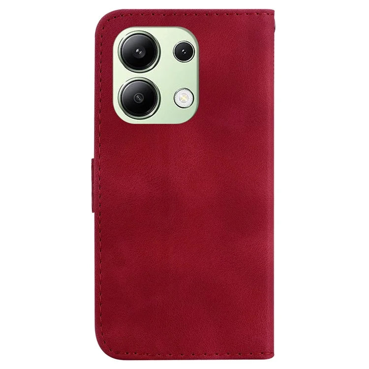 For Xiaomi Redmi Note 13 4G Leather Case Phone Wallet Cover 7-Shape Imprint