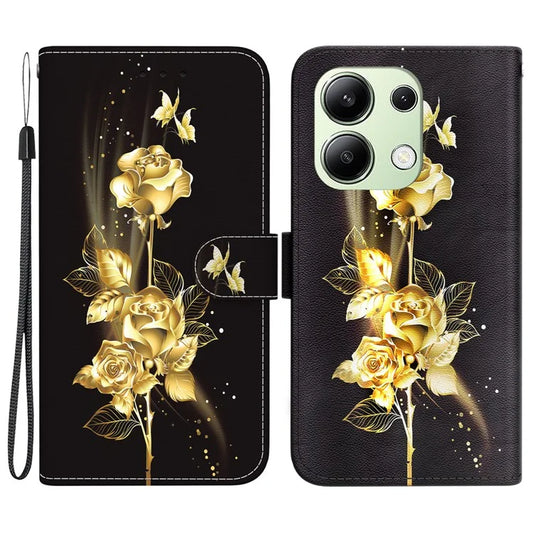 For Xiaomi Redmi Note 13 4G Wallet Case Pattern Printing Leather Phone Cover
