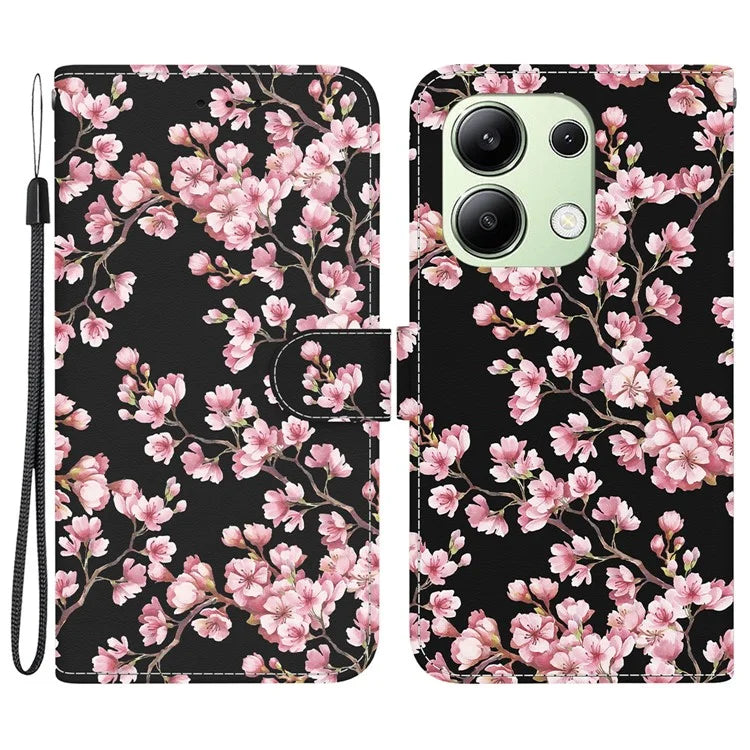 For Xiaomi Redmi Note 13 4G Wallet Case Pattern Printing Leather Phone Cover