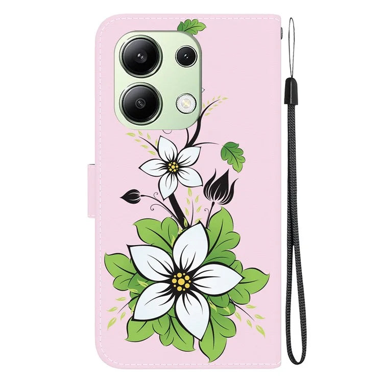 For Xiaomi Redmi Note 13 4G Wallet Case Pattern Printing Leather Phone Cover