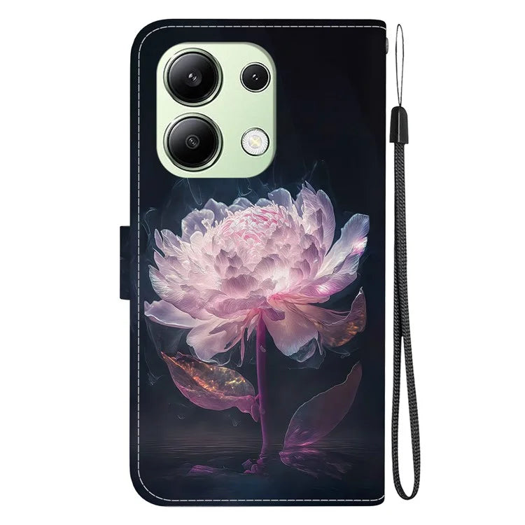 For Xiaomi Redmi Note 13 4G Wallet Case Pattern Printing Leather Phone Cover