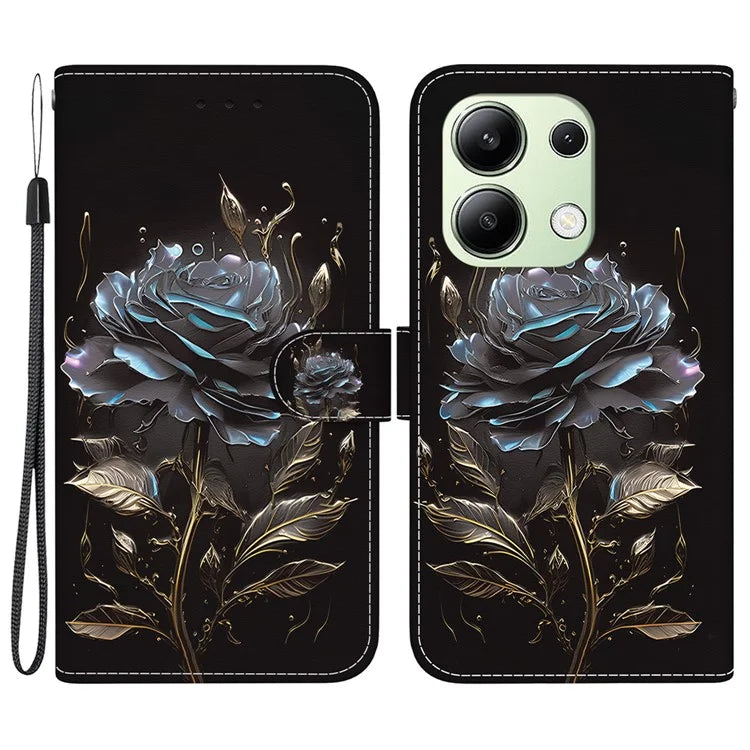 For Xiaomi Redmi Note 13 4G Wallet Case Pattern Printing Leather Phone Cover