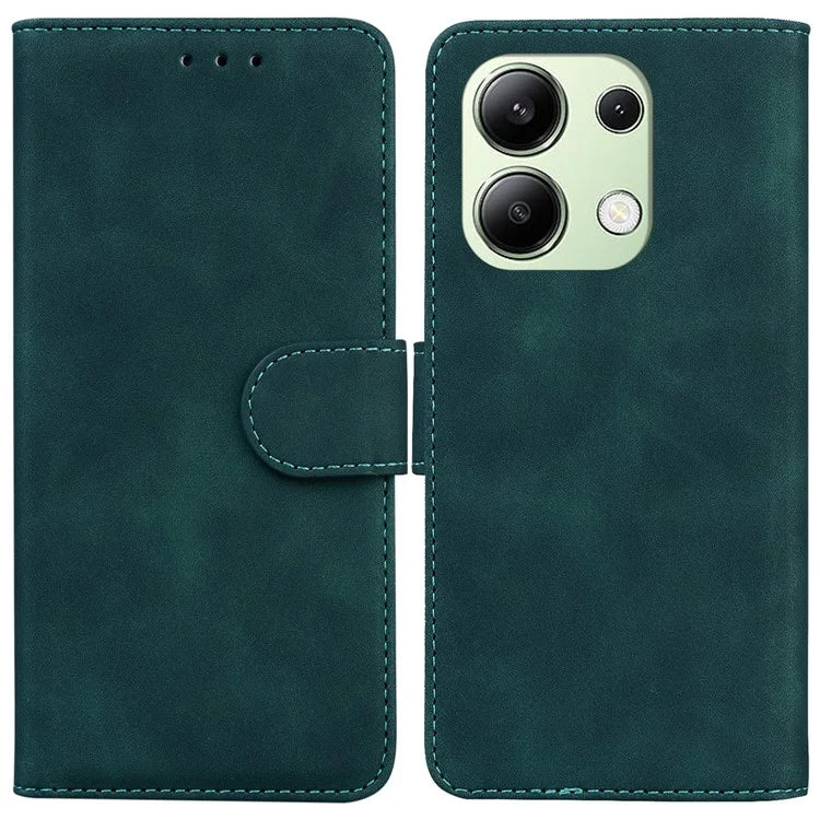 For Xiaomi Redmi Note 13 4G Case Flip Stand Solid Color Design Phone Cover