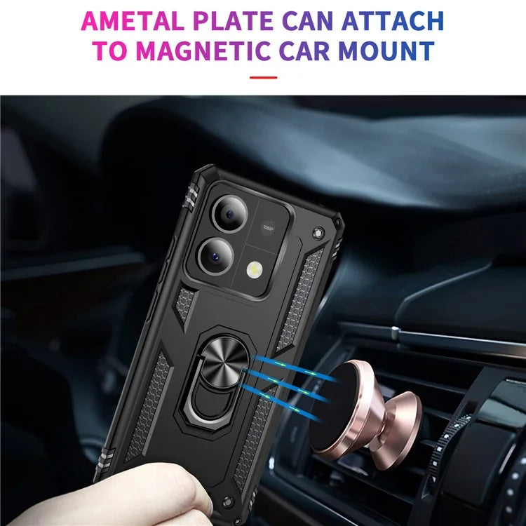 For Xiaomi Redmi Note 13 5G (Global) Kickstand Case Shockproof PC+TPU Phone Cover