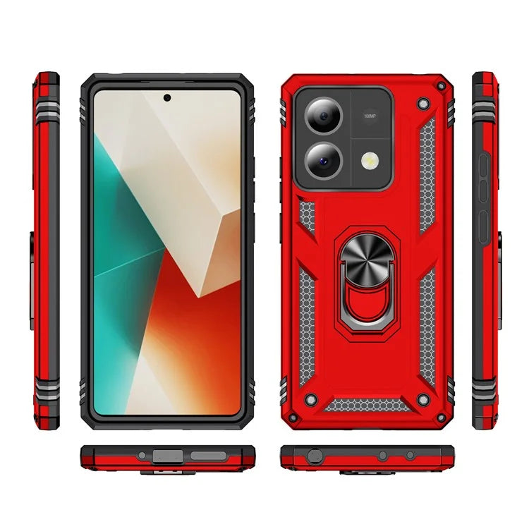 For Xiaomi Redmi Note 13 5G (Global) Kickstand Case Shockproof PC+TPU Phone Cover