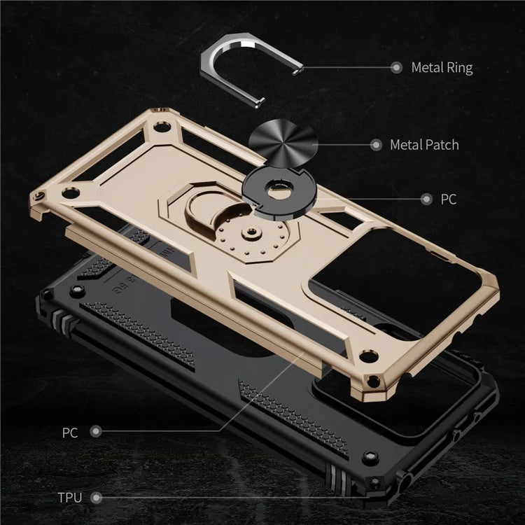 For Xiaomi Redmi Note 13 5G (Global) Kickstand Case Shockproof PC+TPU Phone Cover