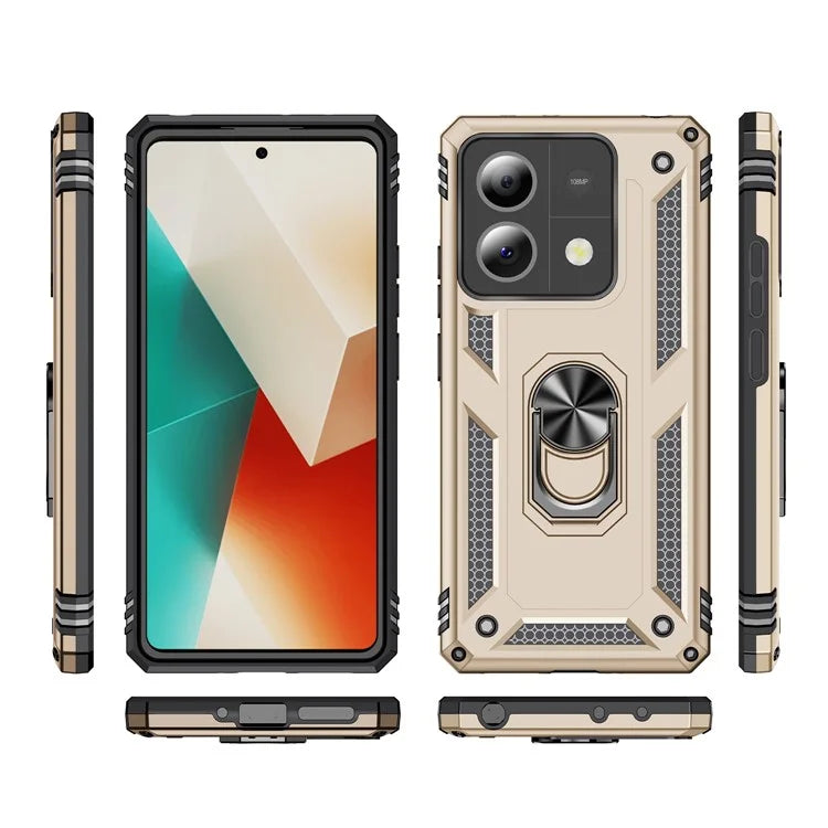 For Xiaomi Redmi Note 13 5G (Global) Kickstand Case Shockproof PC+TPU Phone Cover
