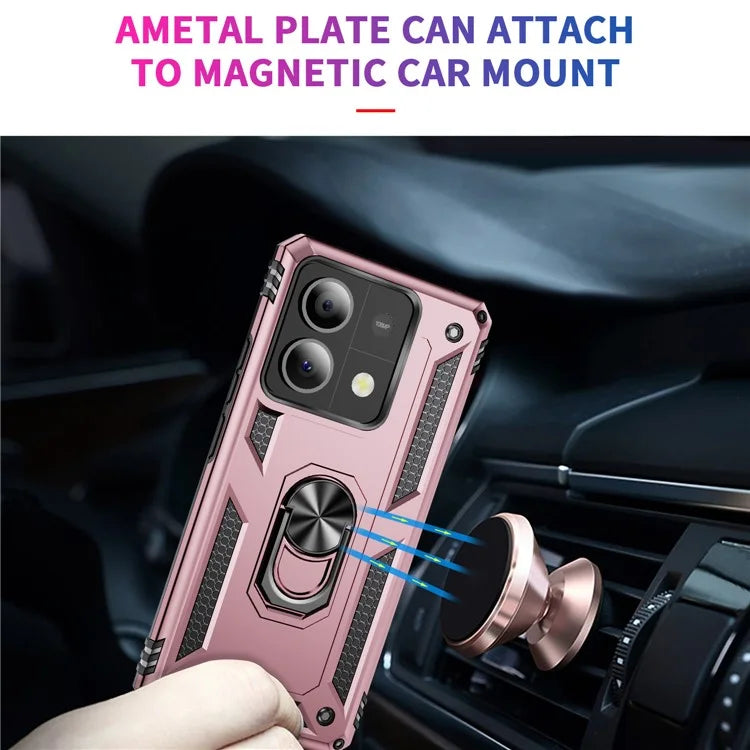 For Xiaomi Redmi Note 13 5G (Global) Kickstand Case Shockproof PC+TPU Phone Cover