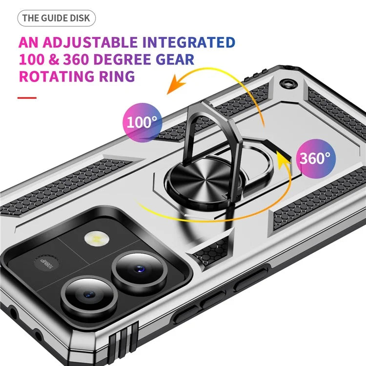 For Xiaomi Redmi Note 13 5G (Global) Kickstand Case Shockproof PC+TPU Phone Cover