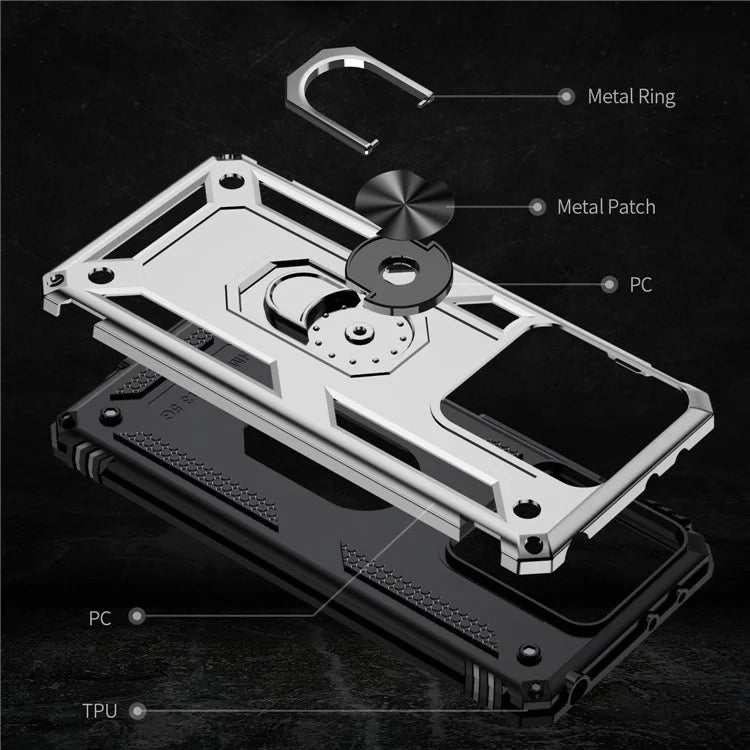 For Xiaomi Redmi Note 13 5G (Global) Kickstand Case Shockproof PC+TPU Phone Cover
