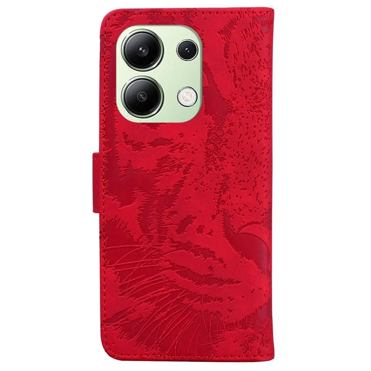 For Xiaomi Redmi Note 13 4G Wallet Case Tiger Pattern PU Leather Phone Cover