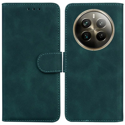 For Realme 12 Pro 5G / 12 Pro+ 5G Case Stand Solid Color Leather Flip Phone Cover