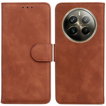For Realme 12 Pro 5G / 12 Pro+ 5G Case Stand Solid Color Leather Flip Phone Cover