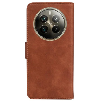 For Realme 12 Pro 5G / 12 Pro+ 5G Case Stand Solid Color Leather Flip Phone Cover