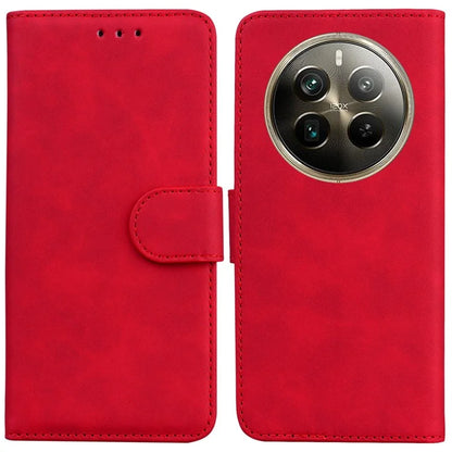 For Realme 12 Pro 5G / 12 Pro+ 5G Case Stand Solid Color Leather Flip Phone Cover